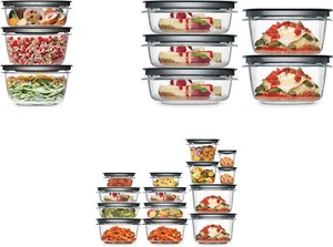 Contenedores de preparación y almacenamiento de alimentos con tapa fácil de encontrar Rubbermaid Premier - Imagen 1 de 13