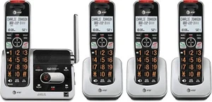 AT&T BL102-4 4 Handset DECT 6.0 Spkr Phone Cordless System MISSING ONE ADAPTER - Picture 1 of 8
