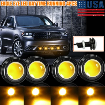 4Pcs Ámbar LED Parrilla Luces Para For Toyota FJ Cruiser 4Runner Tacoma - Image 1 of 4