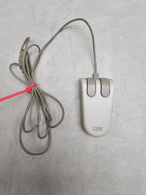 Vintage IBM Two- Button Mechanical Ball Computer Mouse PS/2 Connector UNTESTED - Image 1 of 4
