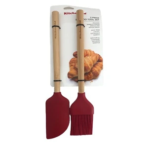 New KitchenAid Empire Red HERA 12 Inch Silicone Basting Brush & Scraper Spatula - Picture 1 of 1