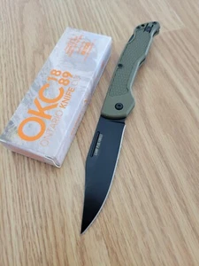 Ontario Camp Plus Folding Knife 3.38" 420 Steel Clip Point Blade Nylon Handle - Picture 1 of 12