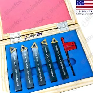 Juego de soporte de brocas de torneado con inserto de carburo indexable de 5 x 1/2" para torno de madera - Imagen 1 de 4