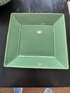 Pottery Barn Green Asian Square Dinner Plate - Picture 1 of 3