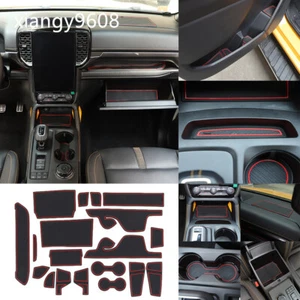 19 PIEZAS Cubierta de almacenamiento con soporte para tazas de puerta antideslizante para automóvil para Ford Ranger 2023+ - Imagen 1 de 18