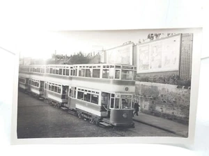 Vintage Photo Doubledecker Football Match Tram Dundee Corp Tramways August 1950 - Picture 1 of 3