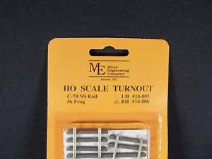 Micro Engineering HO Scale Turnout C-70 NS Rail #6 Frog RH #14-806 - NOS - Picture 1 of 5