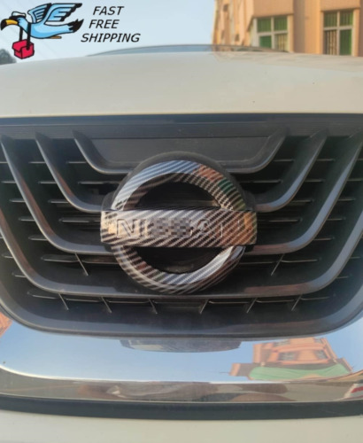 Emblemat kratki przedniej samochodu z włókna węglowego do Ni Ssan 2013-2018 Altima Murano Rogue