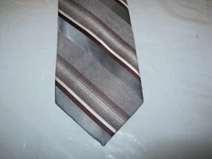 ENVOY Striped Tie Necktie 56 x 3 Blue brown 15158 - Picture 1 of 3