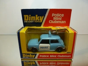 DINKY TOYS 255 POLICE MINI CLUBMAN - BLUE + WHITE - VERY GOOD IN BOX - Imagen 1 de 7