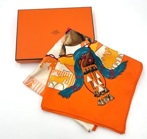 Auth Hermes Carré 90 FERIA DE SEVILLA Silk Scarf W/Box SK040328 - Picture 1 of 19