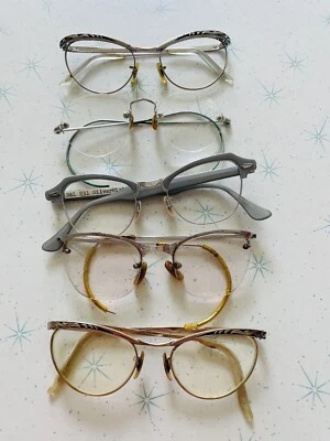 Лот из 5 винтажных очков 60-х American Optical Tura ретро 1970-е Artcraft ободок рожка - Изображение 1 из 4