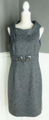 Muse Career Gray Shift Sleeveless Fully Lined Dress 12 - Image 1 of 4