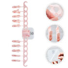  Pink Pp Drying Clip Baby Clothes Hanger with Wall Mounted Rack