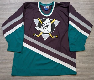 Vintage 90s Starter Anaheim Mighty Ducks Hockey Jersey Adult Size Medium NHL - Picture 1 of 14