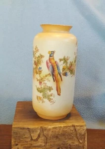 1920s Rare! Crown Ducal Blush Exotic Birds England Vintage Vase 5 7/8"×3" VHTF! - Picture 1 of 7