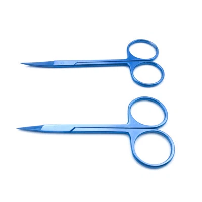 Tijeras de iris tijeras de tejido oftálmico instrumento quirúrgico ojo titanio Foto 1 de 4