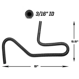 Sidewinder 3/16" 50 PSI Universal Mandrel-Formed Molded Rubber Fuel Line Hose - Picture 1 of 5