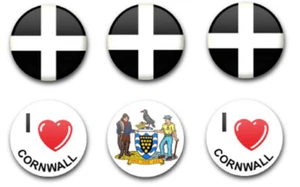 INSIGNIAS DE BOTÓN 25MM 1" CORNWALL X6 - Imagen 1 de 1