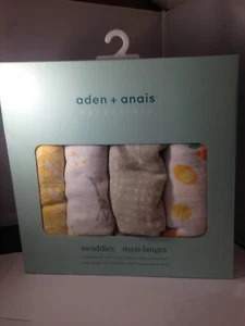 Aden + Anais Essentials Muslin Swaddle 4 Pack Unisex Baby Infant - Picture 1 of 3