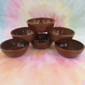 Juego de 6 cuencos para salsa William Sonoma Dip arcilla terracota esmalte marrón 4,33" x 1,5" - Imagen 1 de 15