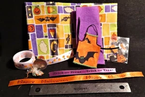 Apron Orange Bat Kitchen Halloween Candy Ribbon 1:12 Miniature Creative 8707 - Picture 1 of 5