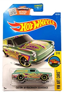 HOT WHEELS HW ART CARS 2/10 CUSTOM '69 VOLKSWAGEN SQUAREBACK 192/250 DHR85 - Picture 1 of 1