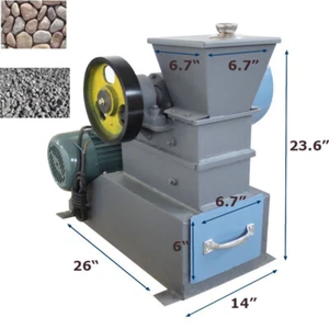 TECHTONGDA® Jaw Crusher Rock Coal Iron Stone Grinder Crush Machine 220V 400Kg/h - Picture 1 of 6