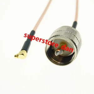 MMCX Male Right Angle to UHF Male Pl259 RF RG316 jumper cable Pigtail - Picture 1 of 5