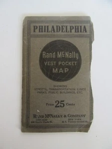 Antique 1900's Rand McNally Philadelphia Map Vest Pocket Book - Picture 1 of 24