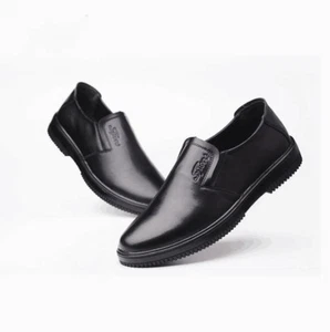 Zapatos de trabajo de cocina resistentes al aceite para restaurante para hombre mocasín sin cordones antideslizantes - Imagen 1 de 6