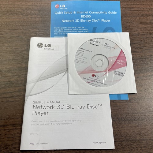 Lg Network 3D Bluray Disc Player Manual eBay