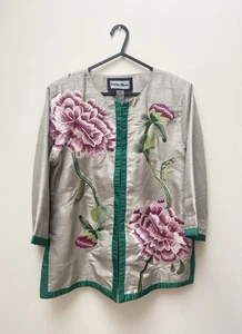 Indigo Moon Jacket Small Floral Embroidered 10 - Picture 1 of 4