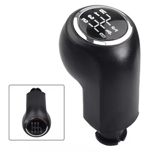 6-Speed Shift Knob Black Plastic Construction Easy Replacement Shift Knob - Picture 1 of 8