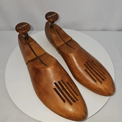 Vintage Florsheim Wooden Tree Shoe Mold Stretcher Form Size 8-4 Hinged - Works - Image 1 of 4