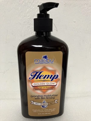Loção Bronzeadora Firmante Gradual Malibu Hemp Golden Glow Pele Bronzeadora 18 Oz - Imagem 1 de 4