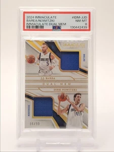 J.J. BAREA DIRK NOWITZKI 2024-25 IMMACULATE DUAL USED PATCH /99 PSA 8 Q1066 - Picture 1 of 2