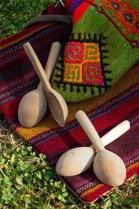 Handcrafted in Turkiye Boxwood tree Musical Spoons - set of 4 (ships from US) - Picture 1 of 5