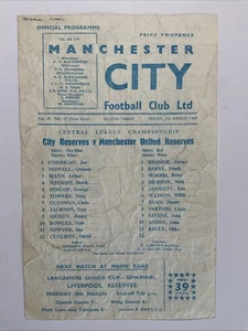 Manchester City v Manchester United; Central League Reserves, 7th March 1969 - Picture 1 of 2