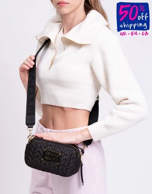 RRP€238 VERSACE JEANS COUTURE Quilted Crossbody Bag Logo Detachable Strap Zipped - Image 1 of 4