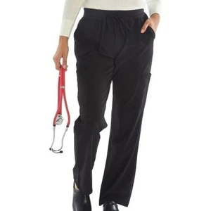BLACK Pocket Stretch Scrub Pants - Picture 1 of 1