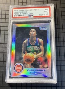 1996 Stadium Club Finest Reprint RIFRATTORE Isiah Thomas #44 PSA 9 🔥Pop 2 Nessuno^ - Foto 1 di 3