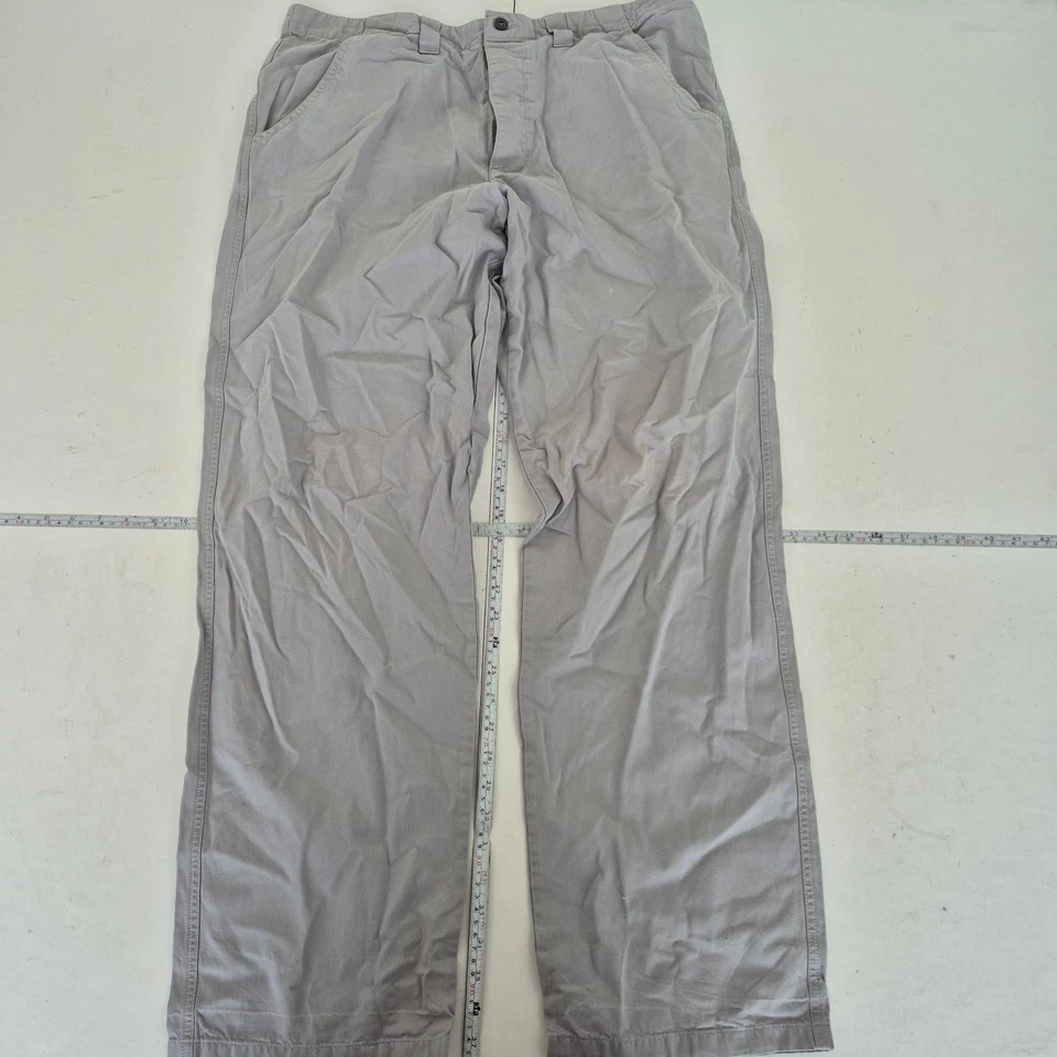QUIKSILVER Chinos XL W36 L34 Gris Hombre Calce Regular Algodón Pantalones Vin... - Imagen 1 de 4