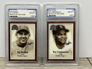 2000 Fleer Greats of the Game  #5 Roy Campanella & Gil Hodges Brooklyn Dodgers - Bild 1 von 2