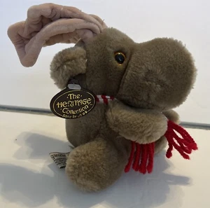 1985 Heritage Collection Ganz Bros Moogy Moose w/ Scarf 5" Vintage Stuffed Plush - Picture 1 of 14