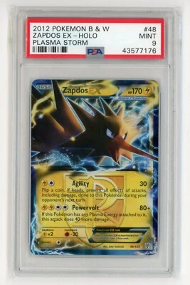 Zapdos EX 48/135 B&W Plasma Storm Ultra Rare Pokemon PSA 9 MINT! - Image 1 of 2