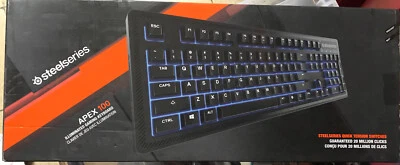 ✅ SteelSeries Apex 100 Keyboard Vibrant Blue Illuminated Backlighting LED🆕 - Image 1 of 3