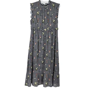 Ted Baker Toppaz Oracle Pleated Midi Dress Gray Women’s Size 3 U.S. 8 Evening - Picture 1 of 20
