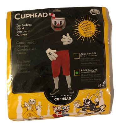CUP HEAD ADULT COSTUME Video Gamer Cartoon CUP HEAD L/XL Men’s New! - Image 1 of 4