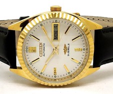  citizen automatic gold plated men's japan made movement No 8200 run order